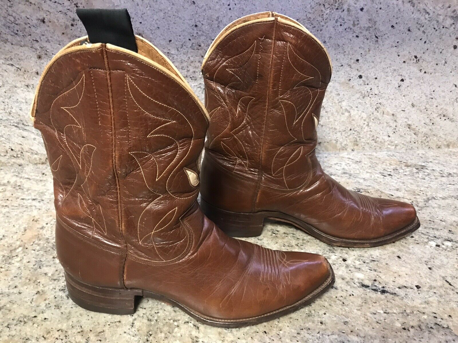 Vintage Olsen Stelzer Henrieta Texas Unisex Cowboy Western Boots Size 9.5 10