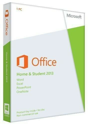 Microsoft Office Home And Student 2013 Pkc 79g-03550 For Win10/8/7 Brand New