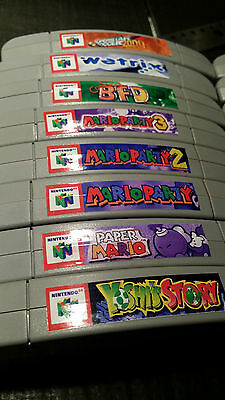 N64 Cartridge Top End Labels - All Us Games +  14 Variants Labels Spine Nintendo