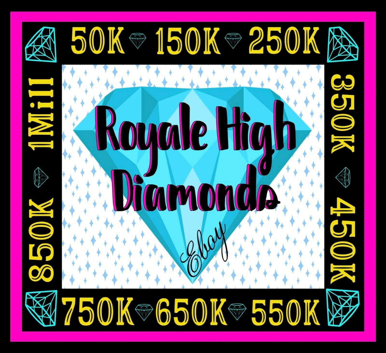 Royale High Diamonds (15k-1m) 🟢 Online Now!! Rh, Halo *read Description*