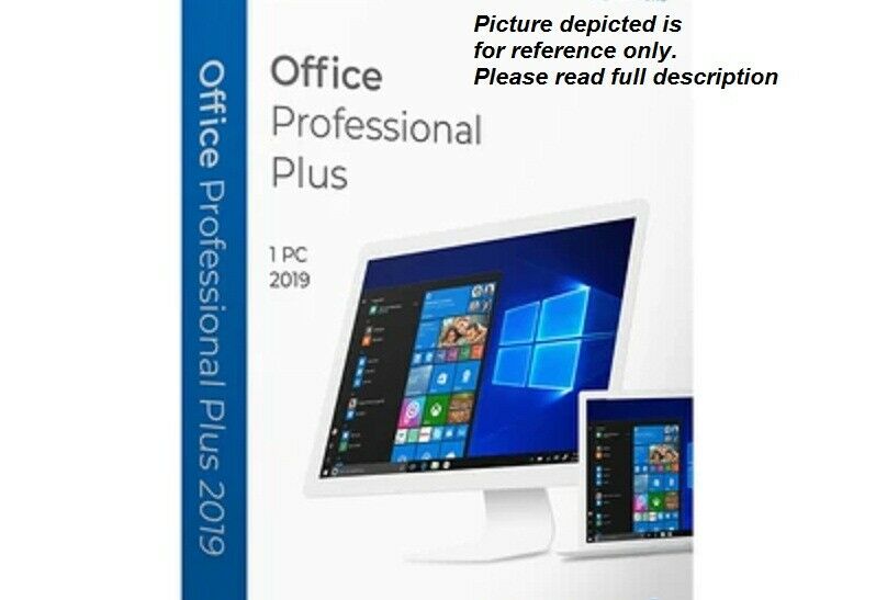 Ms Office Pro Plus 2019 - 1 Pc Genuine License - Plus Bonus Disk