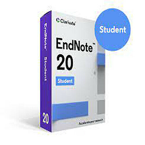 New Endnote 20 Reference Manager For Win/mac Student Edition