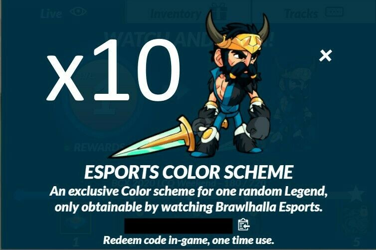 Brawlhalla 10 Esports Colors Codes, 400+ Reviews, Delivery In Minutes!!!